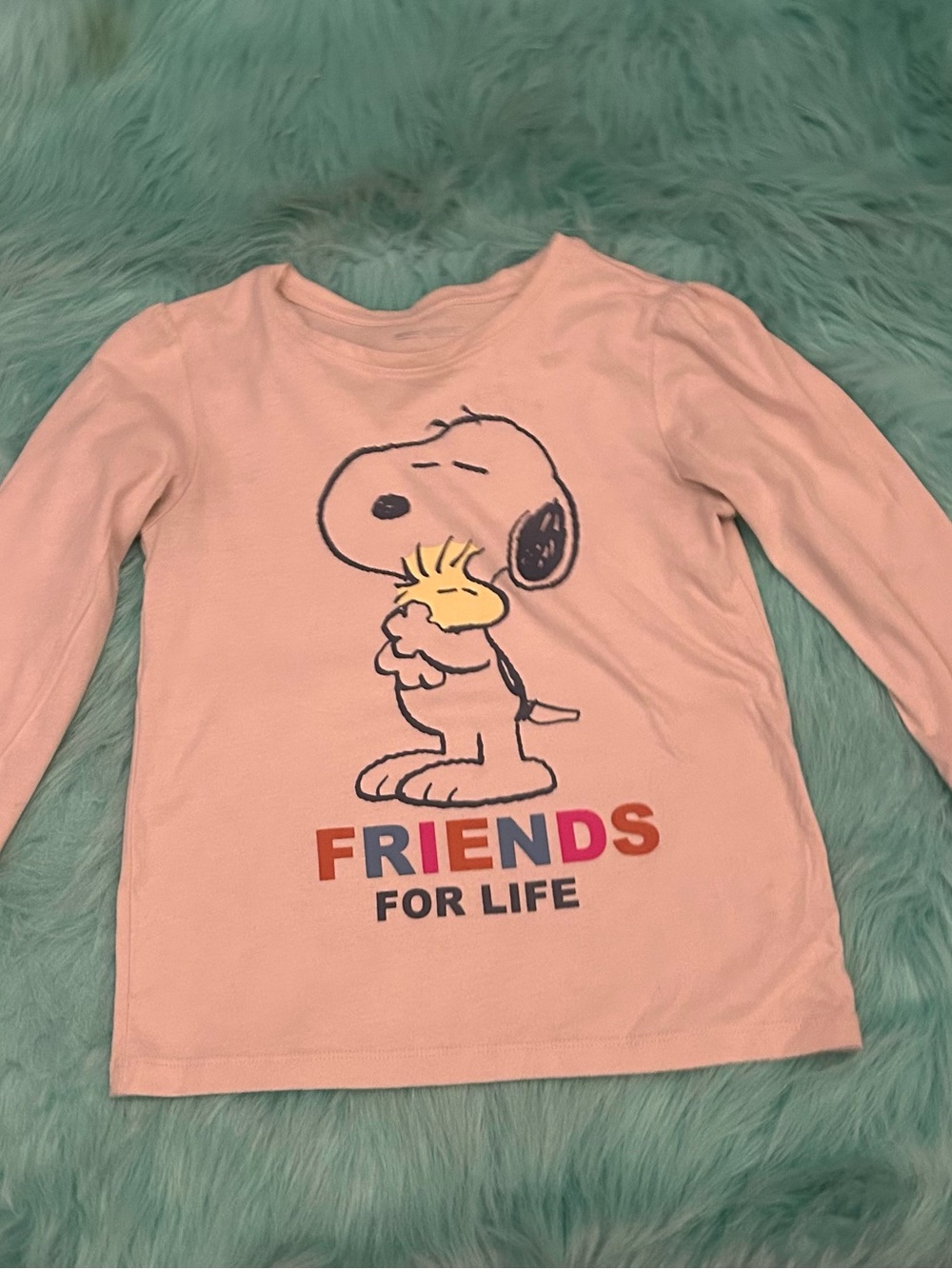 Peanuts Pink Snoopy & Woodstock 'Friends for Life' Long Sleeve Tee